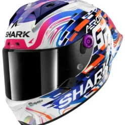 Casco Integrale Shark Aeron-Gp Carbon Replica Zarco Gp De France Viola Blu
