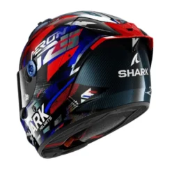 Casco Integrale Shark Aeron-Gp Fim Racing -1 Replica Zarco Gp De France Carbon Blu Cromato Lucido