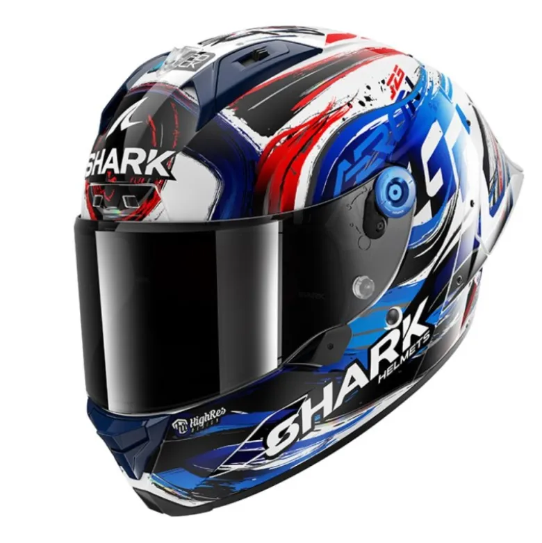 Casco Integrale Shark AERON-GP FIM RACING -1 Replica Zarco Signature Bianco Nero Blu