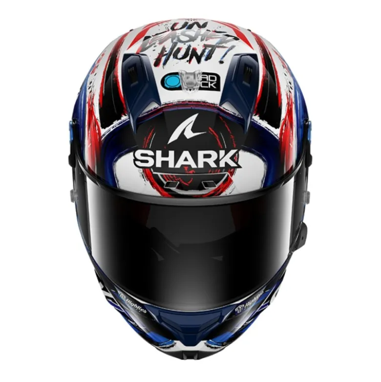 Casco Integrale Shark AERON-GP FIM RACING -1 Replica Zarco Signature Bianco Nero Blu