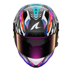 Casco Integrale Shark Aeron Speed-Fancy Carbon Bianco Arancione Lucido