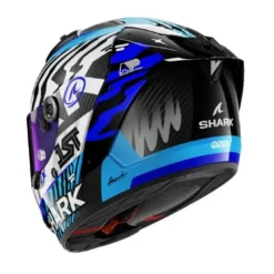 Casco Integrale Shark Aeron Speed-Fancy Carbon Bianco Blu Lucido