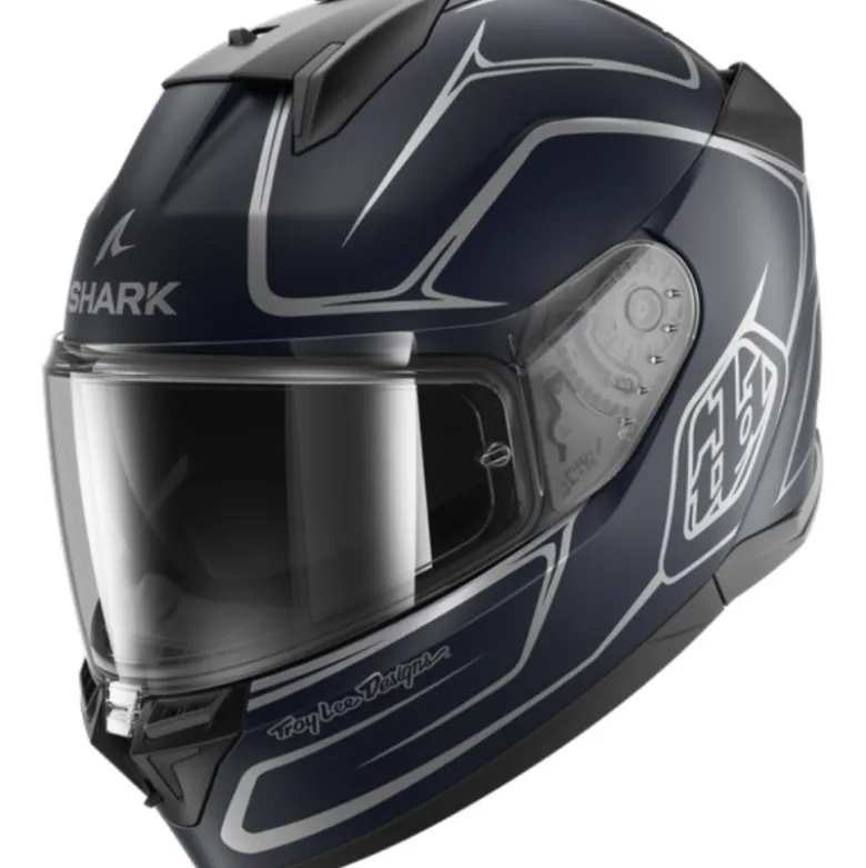 Casco Integrale Shark D-Skwal 3 Drone Silver Blu Opaco