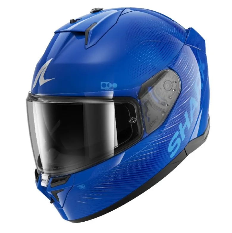 Casco Integrale Shark D-Skwal 3 Sp Lyne Blu Silver Lucido