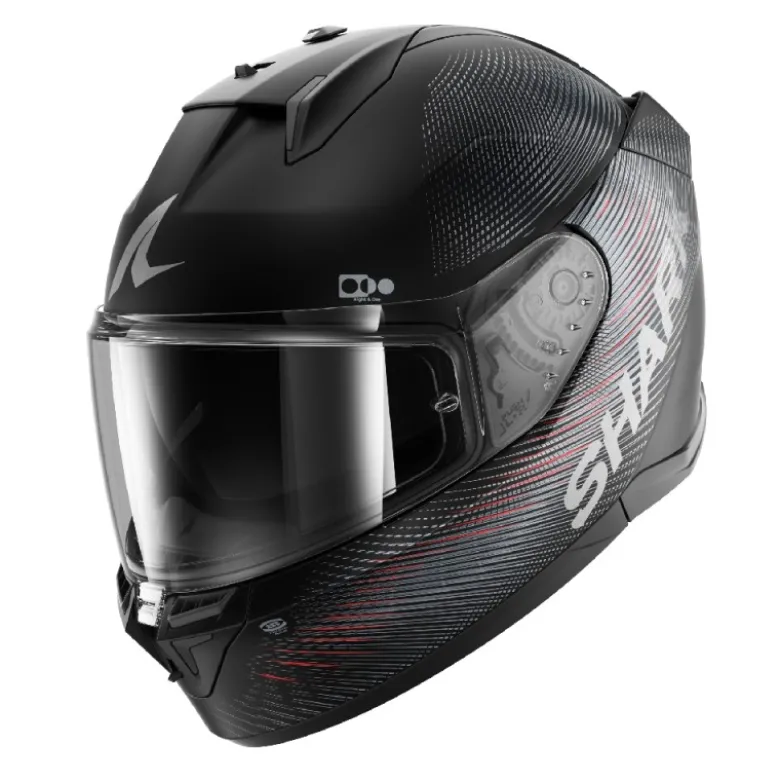 Casco Integrale Shark D-Skwal 3 Sp Lyne Nero Antracite Rosso Lucido