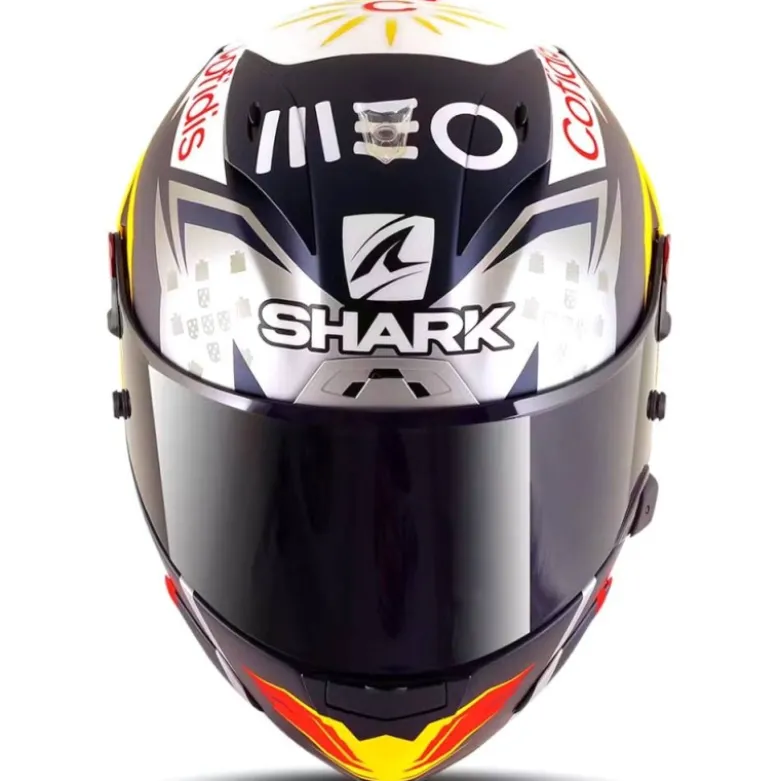 Casco Integrale Shark Race-R Pro Gp 06 Carbon Replica Miguel Oliviera Blu Iridium Rosso