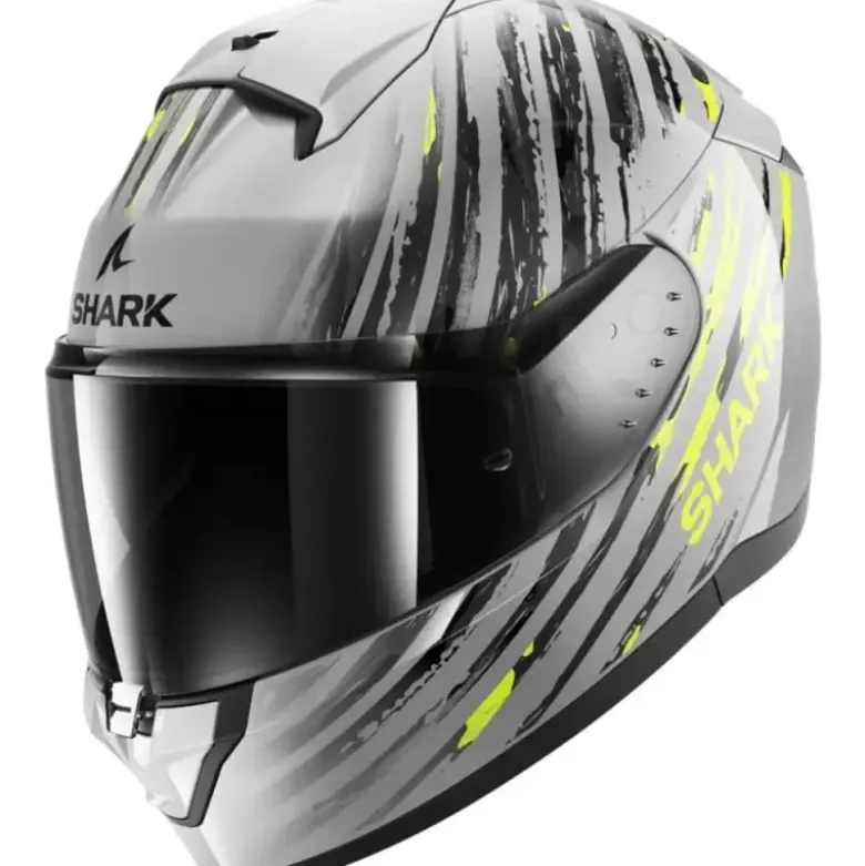 Casco Integrale Shark Ridill 2 Assya Grigio Antracite Giallo
