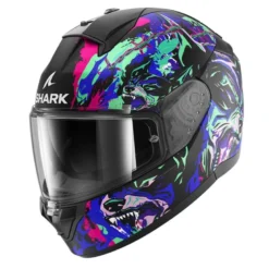 Casco Integrale Shark Ridill 2 Beast Nero Viola Verde Opaco