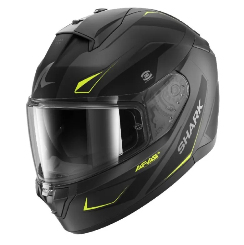 Casco Integrale Shark Ridill 2 Mekarium Antracite Giallo Opaco
