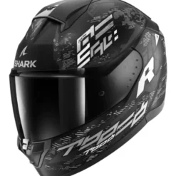 Casco Integrale Shark Ridill 2 Molokai Nero Bianco Silver Opaco