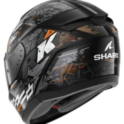 Casco Integrale Shark Ridill 2 Molokai Nero Silver Arancio