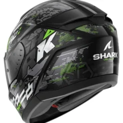 Casco Integrale Shark Ridill 2 Molokai Nero Silver Verde
