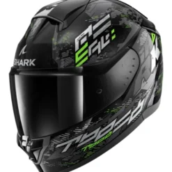 Casco Integrale Shark Ridill 2 Molokai Nero Silver Verde