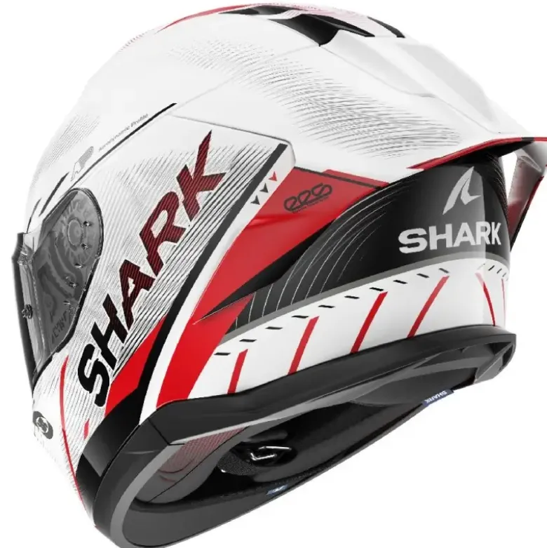Casco Integrale Shark Skwal Cup Speed-Tech Bianco Rosso Nero Lucido