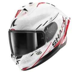 Casco Integrale Shark Skwal Cup Speed-Tech Bianco Rosso Nero Lucido