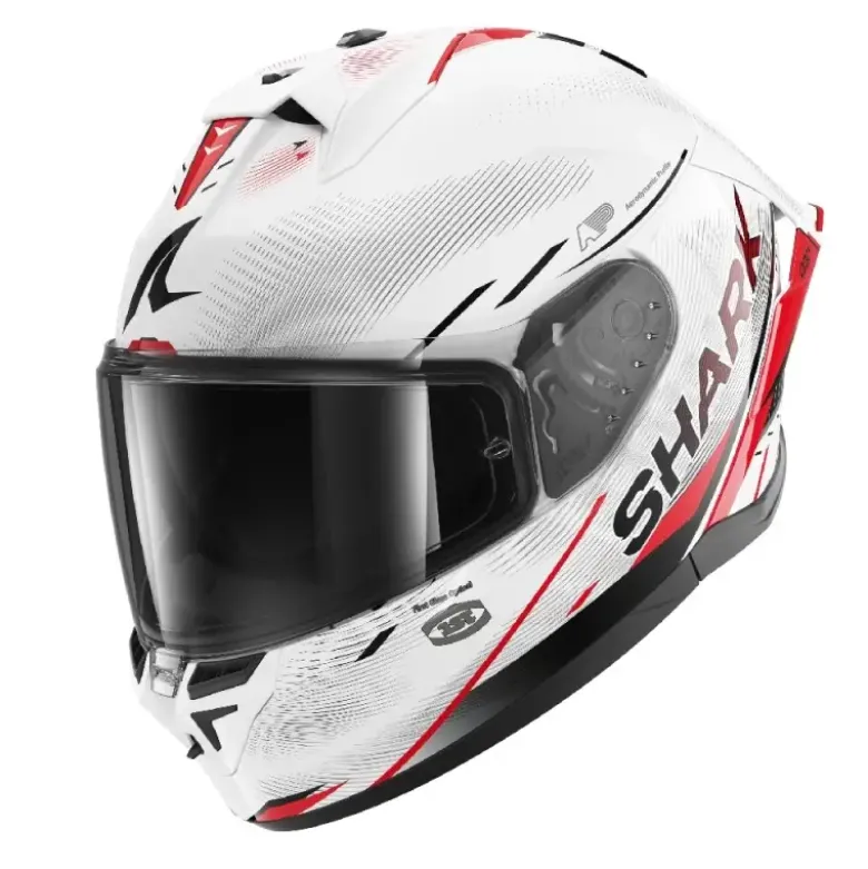 Casco Integrale Shark Skwal Cup Speed-Tech Bianco Rosso Nero Lucido