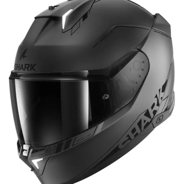 Casco Integrale Shark Skwal i3 Blank Sp Antracite Nero Silver Opaco