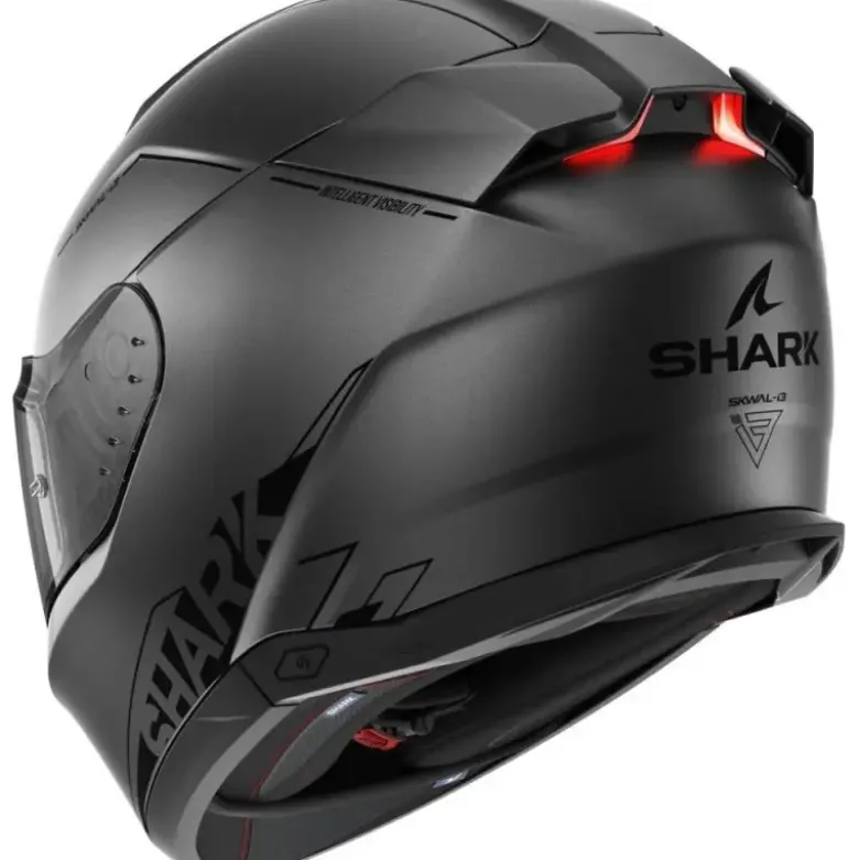 Casco Integrale Shark Skwal i3 Blank Sp Antracite Nero Silver Opaco
