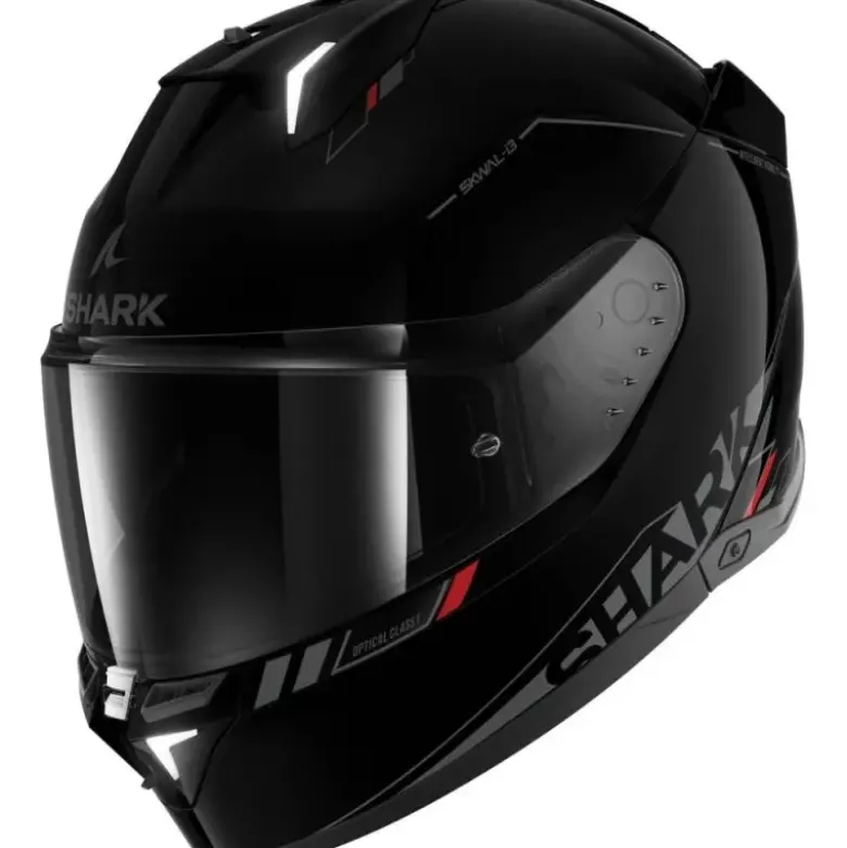 Casco Integrale Shark Skwal i3 Blank Sp Nero Antracite Rosso