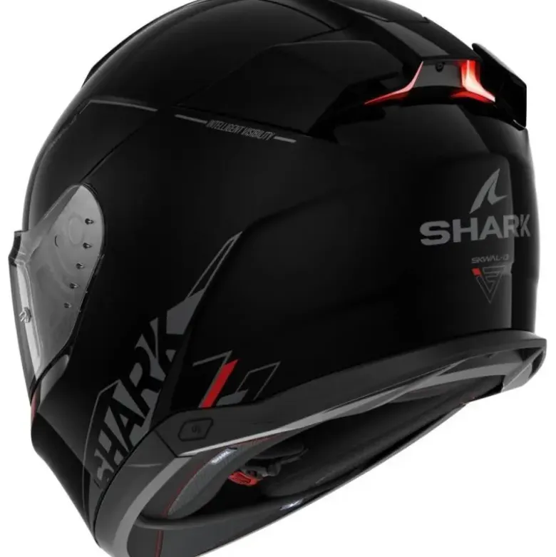 Casco Integrale Shark Skwal i3 Blank Sp Nero Antracite Rosso