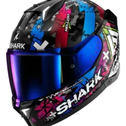 Casco Integrale Shark Skwal i3 Hellcat Nero Chrome Blu