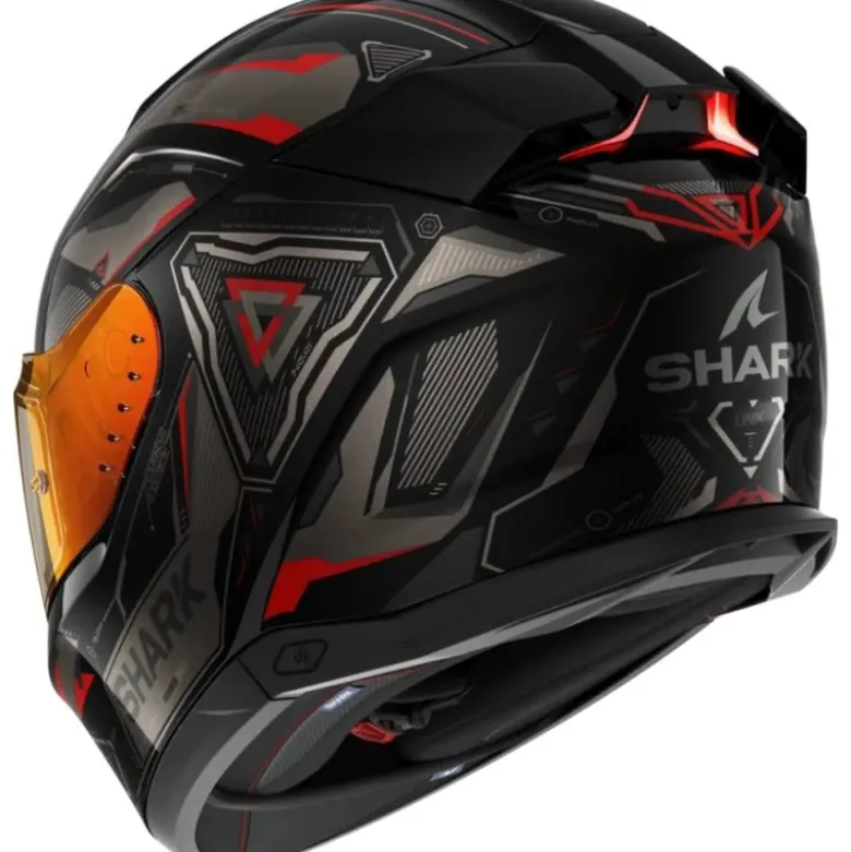 Casco Integrale Shark Skwal i3 Linik Nero Antracite Rosso