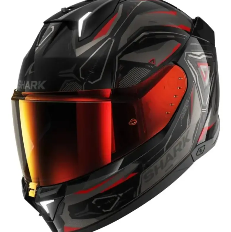 Casco Integrale Shark Skwal i3 Linik Nero Antracite Rosso