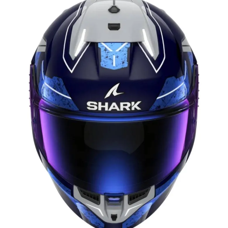Casco Integrale Shark Skwal i3 Rhad Blu Chrome Silver