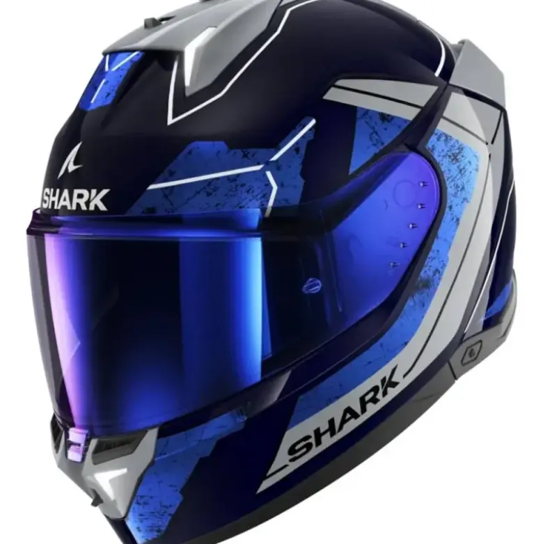 Casco Integrale Shark Skwal i3 Rhad Blu Chrome Silver