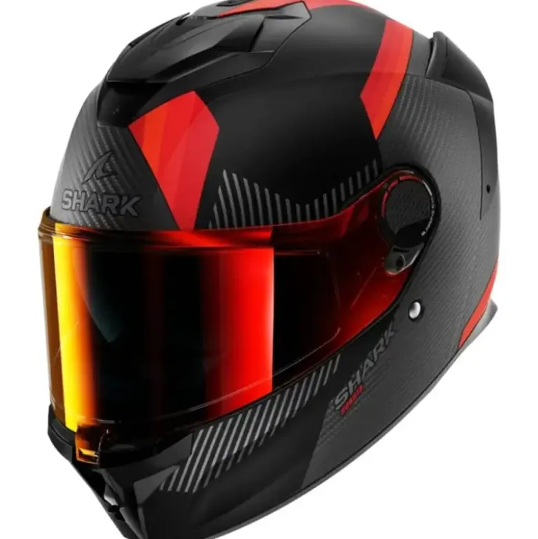 Casco Integrale Shark Spartan Gt Pro Carbon Dokhta Arancio Antracite Opaco - Difetto