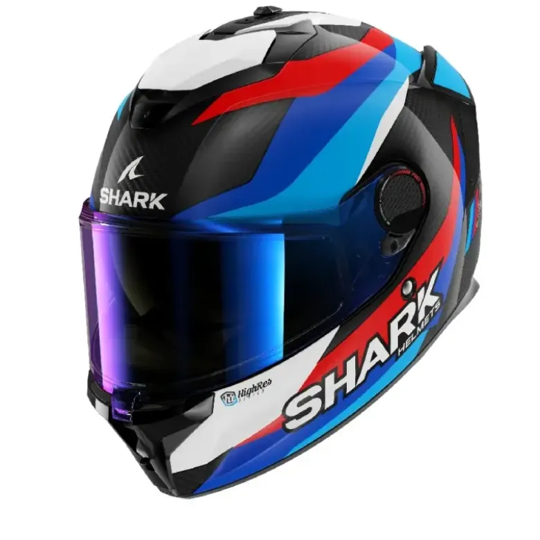 Casco Integrale Shark Spartan Gt Pro Carbon Guintoli Carbon Blu Rosso Lucido