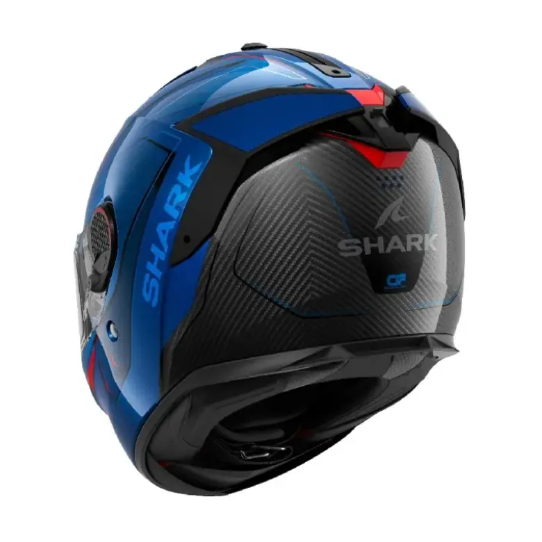 Casco Integrale Shark Spartan Gt Pro Carbon Mekarium Carbon Blu Arancione Lucido