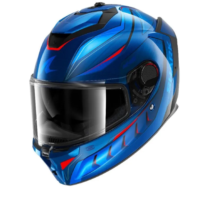 Casco Integrale Shark Spartan Gt Pro Carbon Mekarium Carbon Blu Arancione Lucido