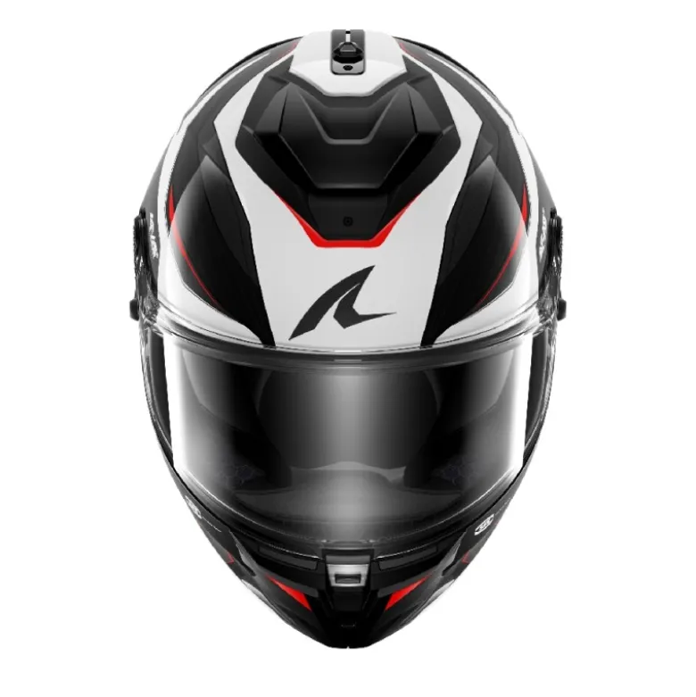 Casco Integrale Shark Spartan Gt Pro Carbon Mekarium Carbon Silver Rosso Lucido