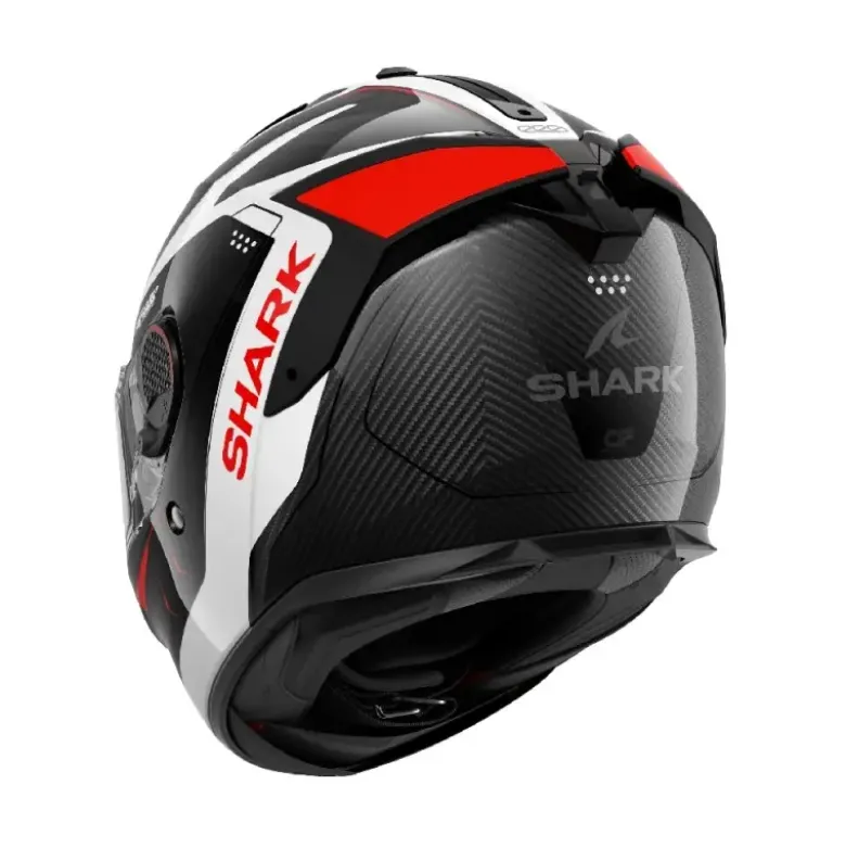 Casco Integrale Shark Spartan Gt Pro Carbon Mekarium Carbon Silver Rosso Lucido