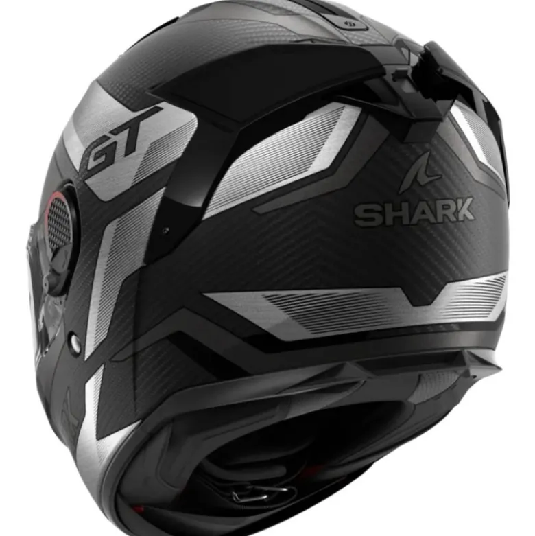 Casco Integrale Shark Spartan Gt Pro Carbon Ritmo Silver Chrome Opaco