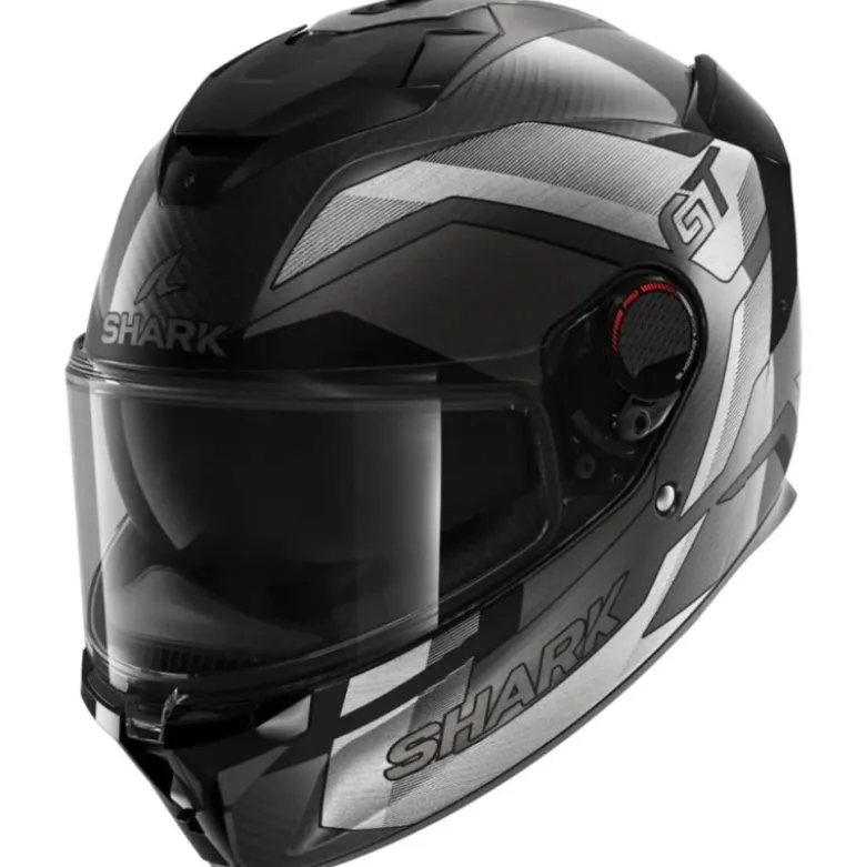 Casco Integrale Shark Spartan Gt Pro Carbon Ritmo Silver Chrome Opaco