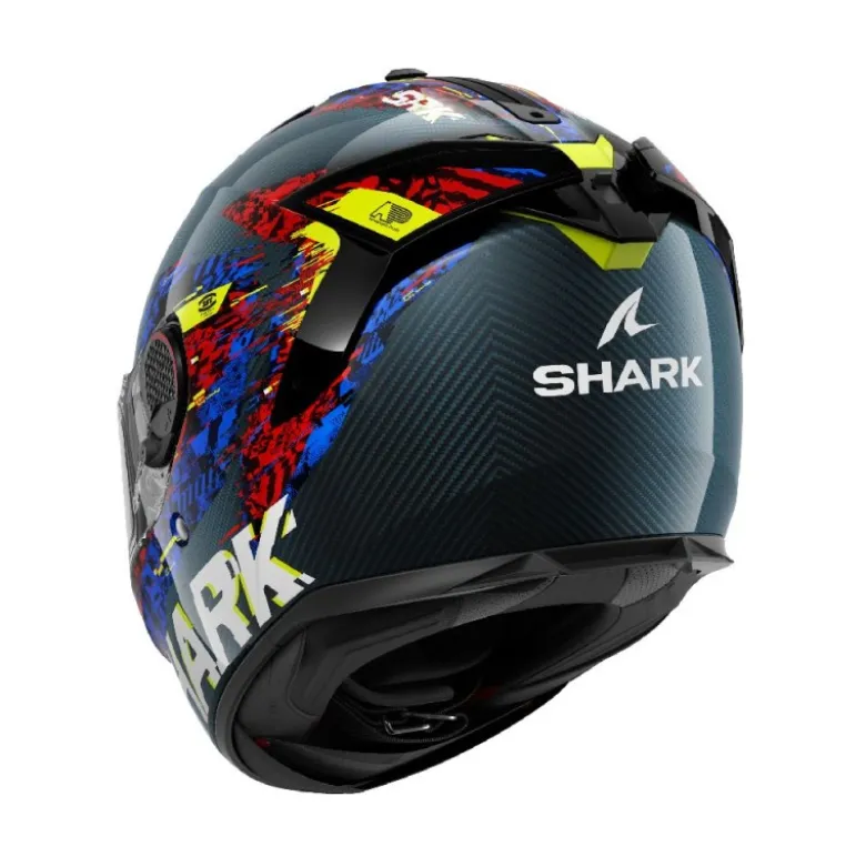 Casco Integrale Shark Spartan Gt Pro Carbon Speed-Vib Carbon Blu Rosso Lucido