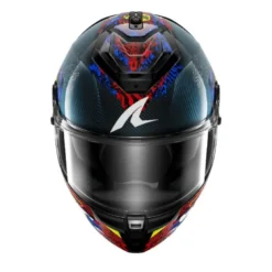 Casco Integrale Shark Spartan Gt Pro Carbon Speed-Vib Carbon Blu Rosso Lucido