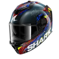 Casco Integrale Shark Spartan Gt Pro Carbon Speed-Vib Carbon Blu Rosso Lucido