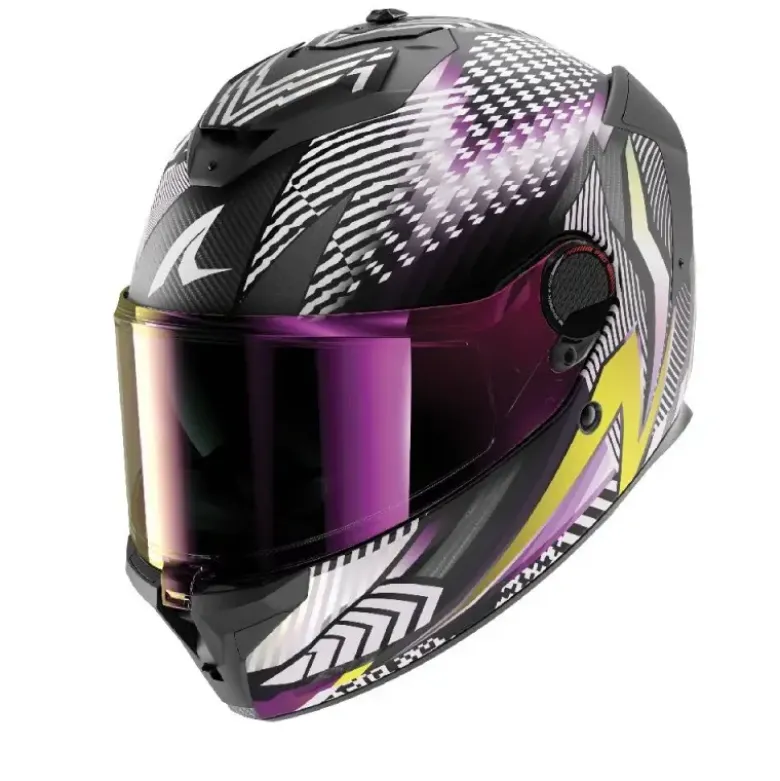 Casco Integrale Shark Spartan Gt Pro Carbon Sthyr Carbon Viola Cromato Opaco