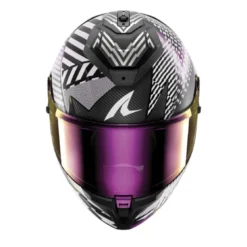 Casco Integrale Shark Spartan Gt Pro Carbon Sthyr Carbon Viola Cromato Opaco