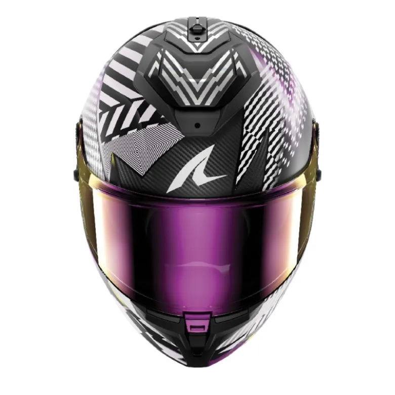 Casco Integrale Shark Spartan Gt Pro Carbon Sthyr Carbon Viola Cromato Opaco