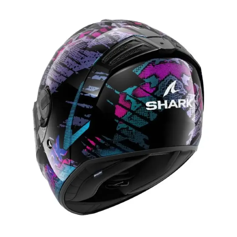 Casco Integrale Shark Spartan Rs Reptaia Nero Blu Glitterato