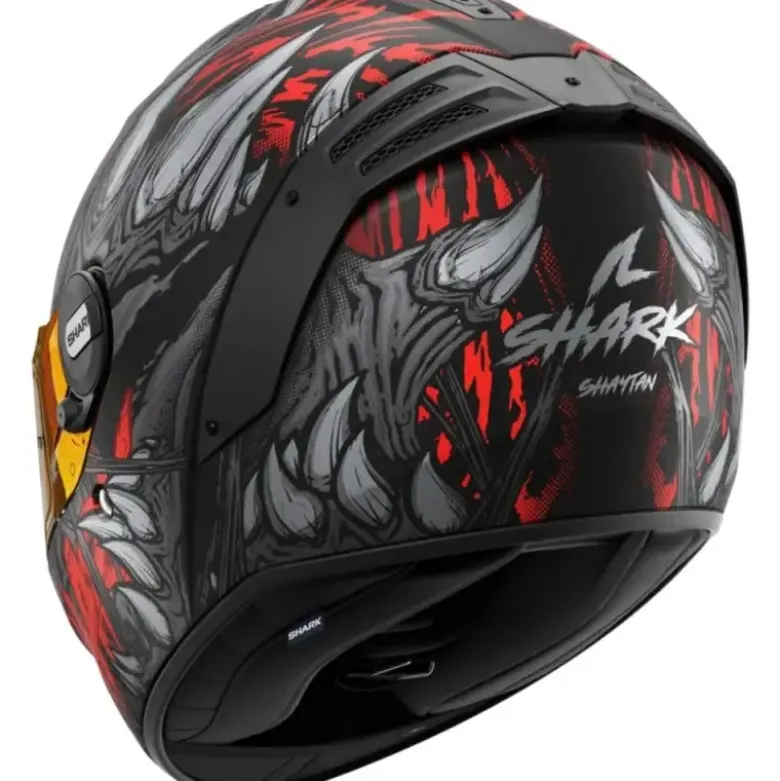 Casco Integrale Shark Spartan Rs Shaytan Nero Opaco Rosso Antracite