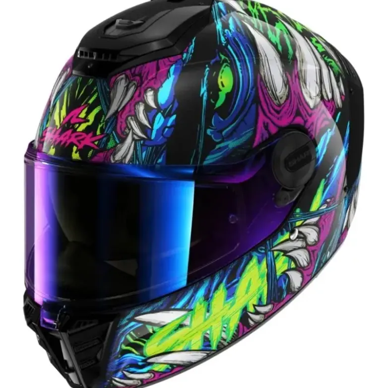 Casco Integrale Shark Spartan Rs Shaytan Nero Verde Viola