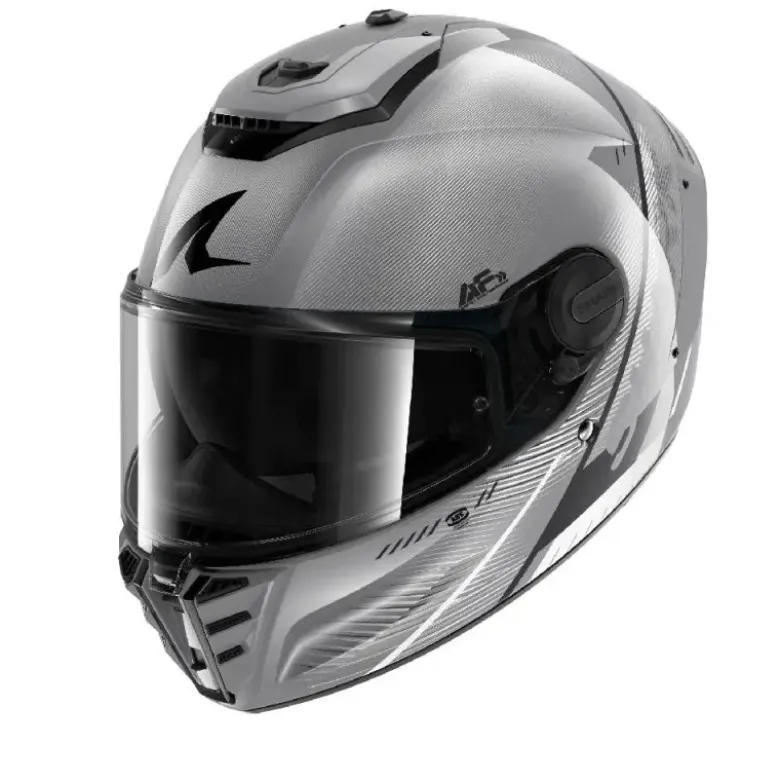 Casco Integrale Shark Spartan Rs Speed-Tech Bianco Nero Silver