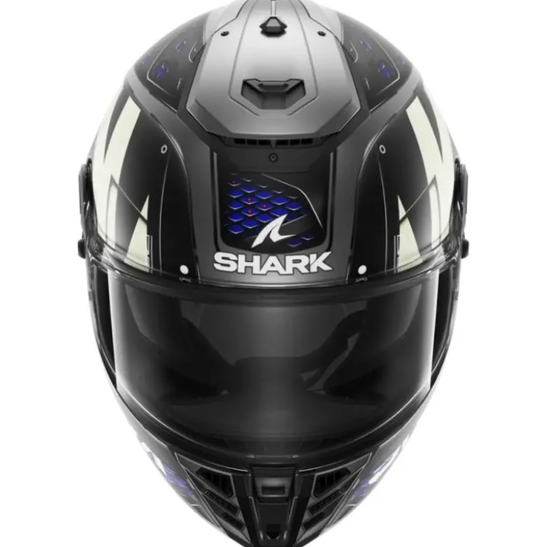 Casco Integrale Shark Spartan Rs Stingrey Nero Antracite Blu Opaco
