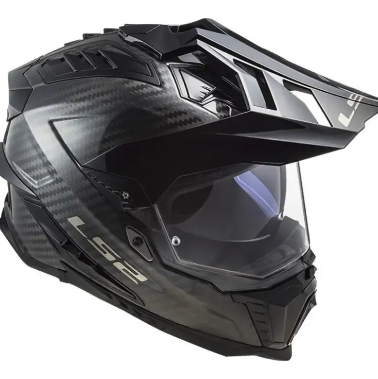 Casco Integrale Touring Carbonio Ls2 Mx701 C Explorer Carbon Lucido