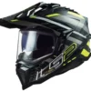 Casco Integrale Touring Carbonio Ls2 Mx701 Explorer C Edge Nero Lucido H-V Giallo Titanio